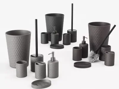 zccz Bathroom Accessory Set 3D model
