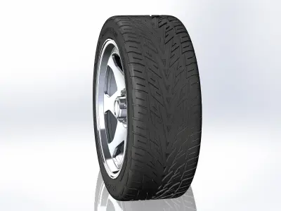 Custom wheels US Mags OBS for your scale model 3D print model