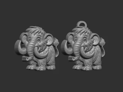cartoon elephant cnc model 3D print model