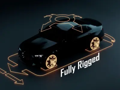 Mercedes E63 S AMG Low-poly 3D model