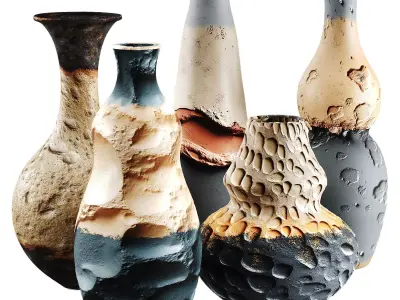 Vase decor Low-poly 3D model 2