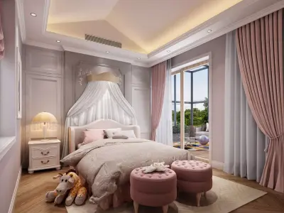 Children Room Interior 3D model shop