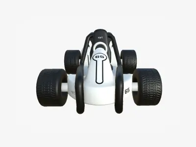 Cartoon Kart G08 White - Vehicle Racing Design Low-poly 3D model