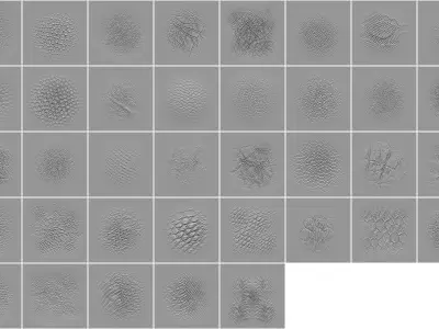 Leather Vdm Brush-46 Vdm-Alpha-Blender And Zbrush Brush-Vol 01 3D model