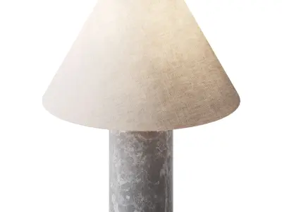 Tafellamp Gia met marmeren voet 3D model