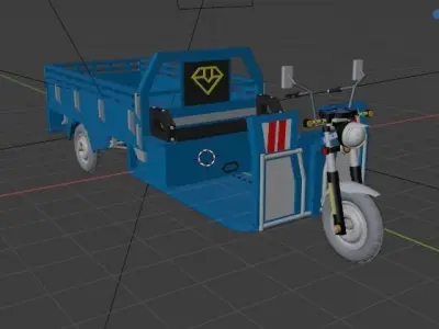 Electric tricycles   realistic 3D model