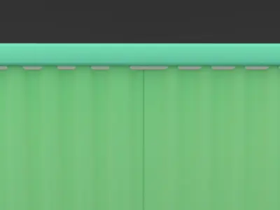 Curtain Low-poly 3D model Low-poly 3D model