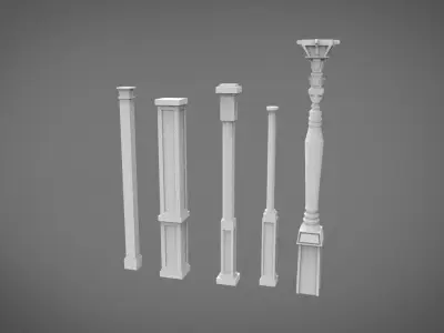 Pillar architecture 3D print model
