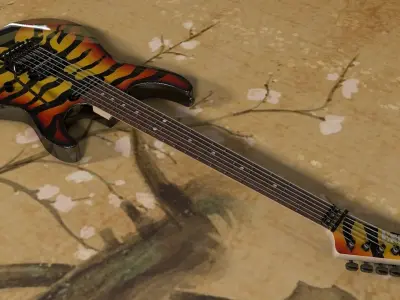 George Lynch esp Tiger Flame 3D model