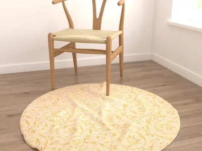 Round Rug Set 220 3D model