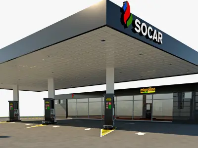 Socar station 3D model