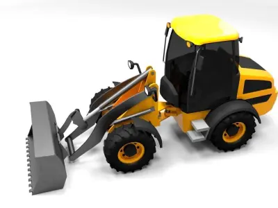JCB EXCAVATOR LOWPOLY Low-poly 3D model