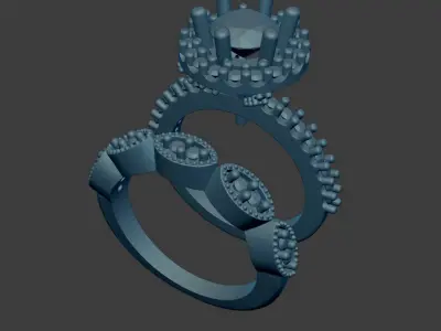 Halo Wedding Set 3d Model Stl File 3D print model