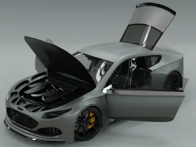  Generic V8 Sports Car Pack 3D model