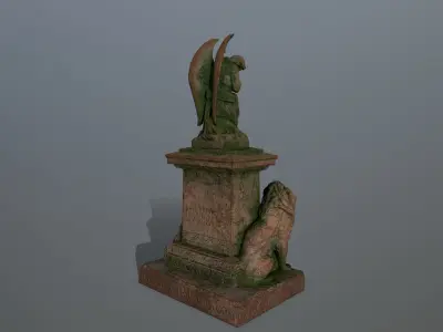 statue 4 Low-poly 3D model