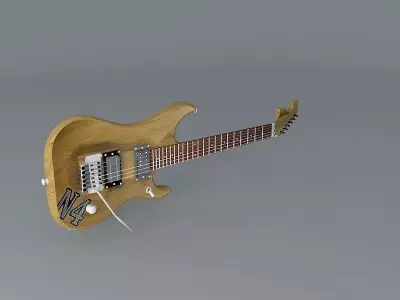 Nuno Bettencourts Washburn N4 relic model guitar Free 3D model