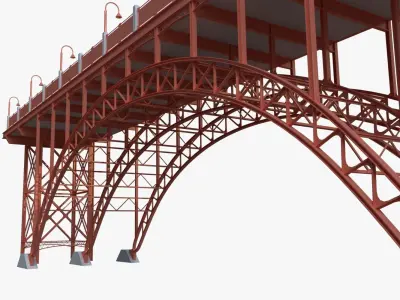 Steel bridge 3D model