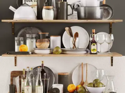 Kitchen Decorative set 025 3D model