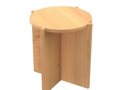 Astrid Round Side Table 3D model