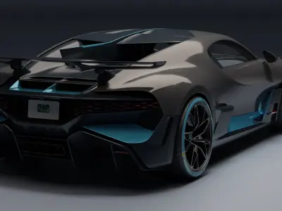 Bugatti Divo Low-poly 3D model