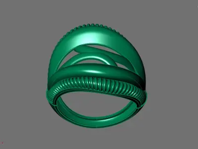 Women Ring Plain Ring Ready STL 3DM Models Womens Rings 3D print model 2