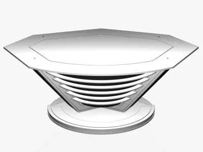 Virtual TV Studio News Desk 9 3D model