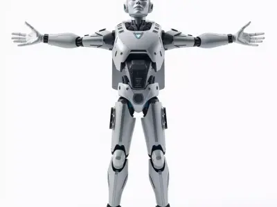 Futuristic Android model pack Low-poly 3D model