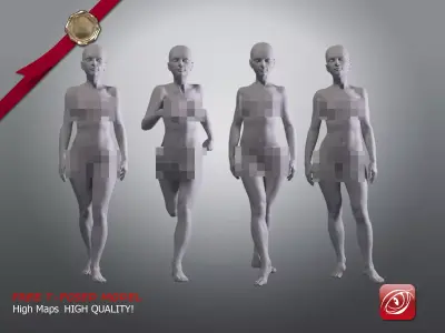 Woman A Testing model - Marvelous Designer Posed Pack Low-poly 3D model