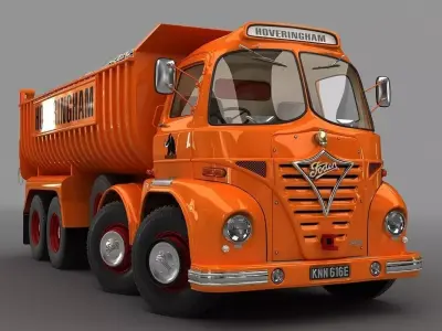 Foden S21 Hoveringham Tipper Truck  1962 3D model