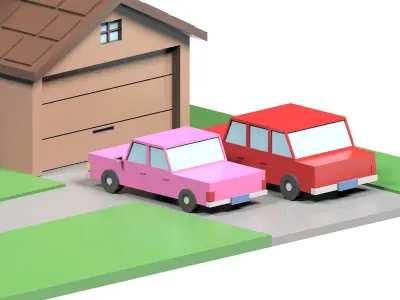 The Simpsons House Low-poly 3D model