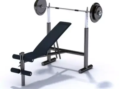 Gym Equipment Bench Press With Variable Seat Angle 3D model