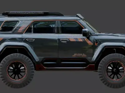 Cyberpunk Performance SUV car 3D Model Low-poly 3D model