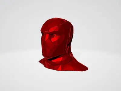 Deadpool bust WIREFRAME VORONOI WIREMESH MESH 3D print model