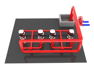  Fire pump station 3D model