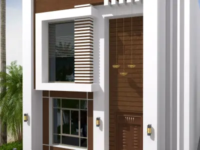 Exterior modern house design in uae 3D model