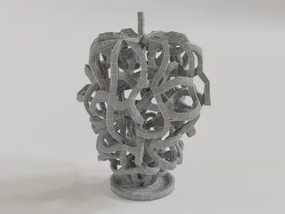 Interior decoration grapes art sculpture Low-poly 3D model