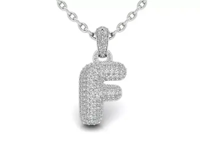 Alphabet Bubble F 3D print model