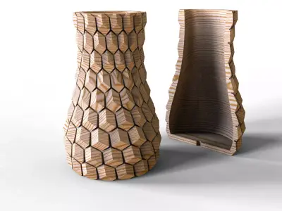 Stretched honeycomb vase  3D print model