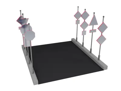 Road signs 3D model