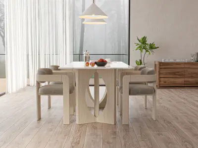 Classic Dining Room 3D Scene 3ds Max Corona Renderer 10 3D model