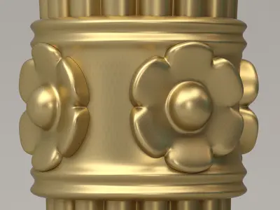 Carved Candle Holder 3D model