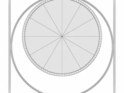 Lintz Wall Mirror 3D model