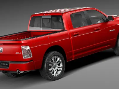 Dodge Ram Crew Cab Sport 2013 3D model