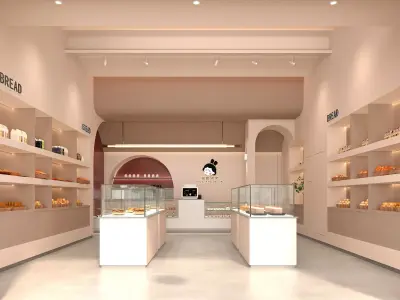 Bakery Patisserie Shop Low-poly 3D model