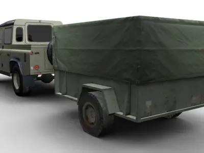 Mlitary Car Low-poly 3D model