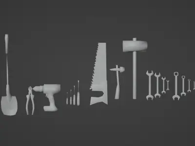 Low ploy tools 3D model