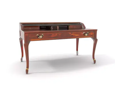 Classic Mahogany Desk model pack Low-poly 3D model