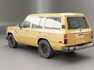 Toyota land Cruiser J60 1980-1990 aged and rusted 3D model
