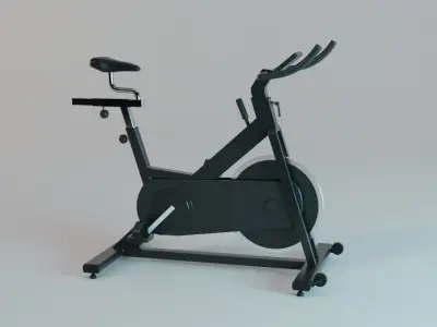Spin Bike - Indoor Bicycle Gym Equipment Low-poly 3D model