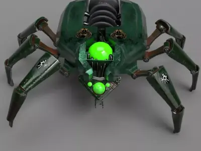 Robot Scarab with Sci-fi engine PBR  3D model